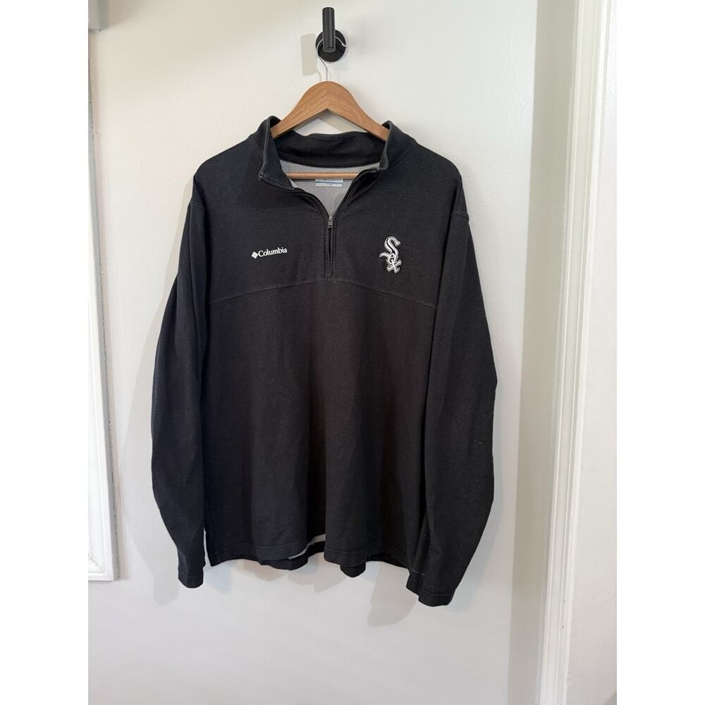 Mens Columbia Officially Licensed White Sox Hills 1/4 Zip Pullover 2XL